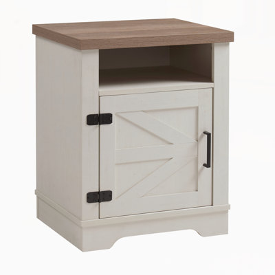 Farmhouse Nightstand with Barn Door