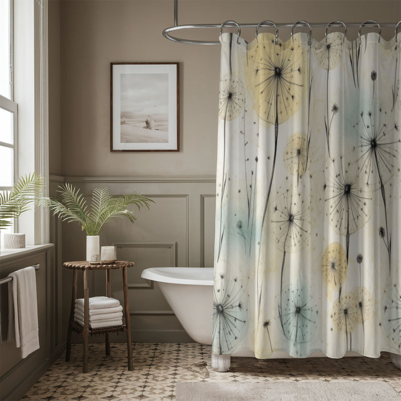 Rideau de douche Dandelion Breeze - Premium, H 74 po x l 71 po