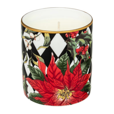 Bougie Parterre avec poinsettia sans couvercle