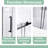 56-60 In. W × 60 In. H Frameless Single Sliding Shower Door With 1/4" Clear Tempered Glass In Matt Black |  Explosion Proof Film |  Stainless Steel Handle |  Square Tube Track-121432768