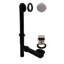 Ensemble de drain de baignoire 14 po en polypropylène noir avec trop-plein à 2 trous-36928703