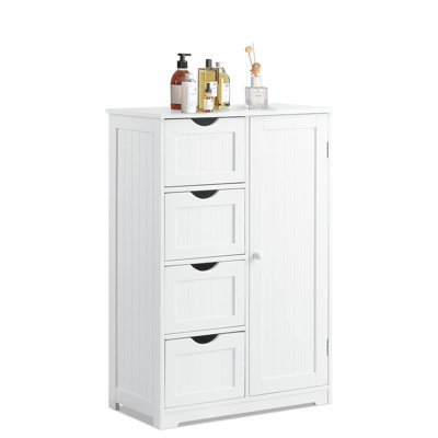 Brizeth Solid Wood Freestanding Bathroom Cabinet