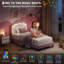 Twin Size Bed with LED Headboard, Plush Sherpa Fabric Upholstery, Slat Support (No Box Spring Needed), Easy Assembly-1782962135-1782962129