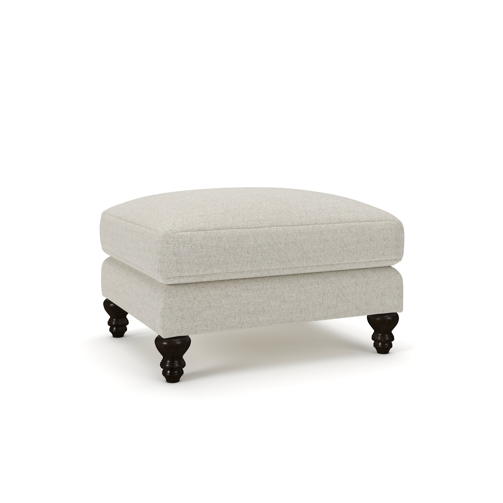 Walters Upholstered Ottoman, Macarena Light Gray Canvas