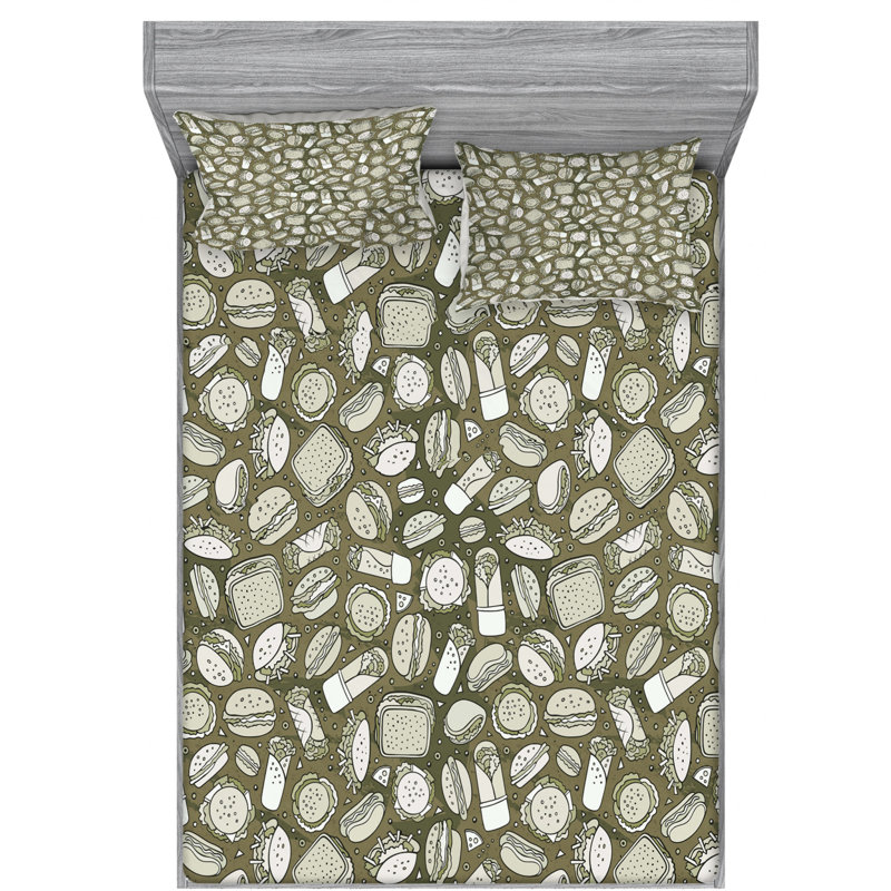 Microfiber Sheet Set, Queen Sheet Set with Fitted Sheet