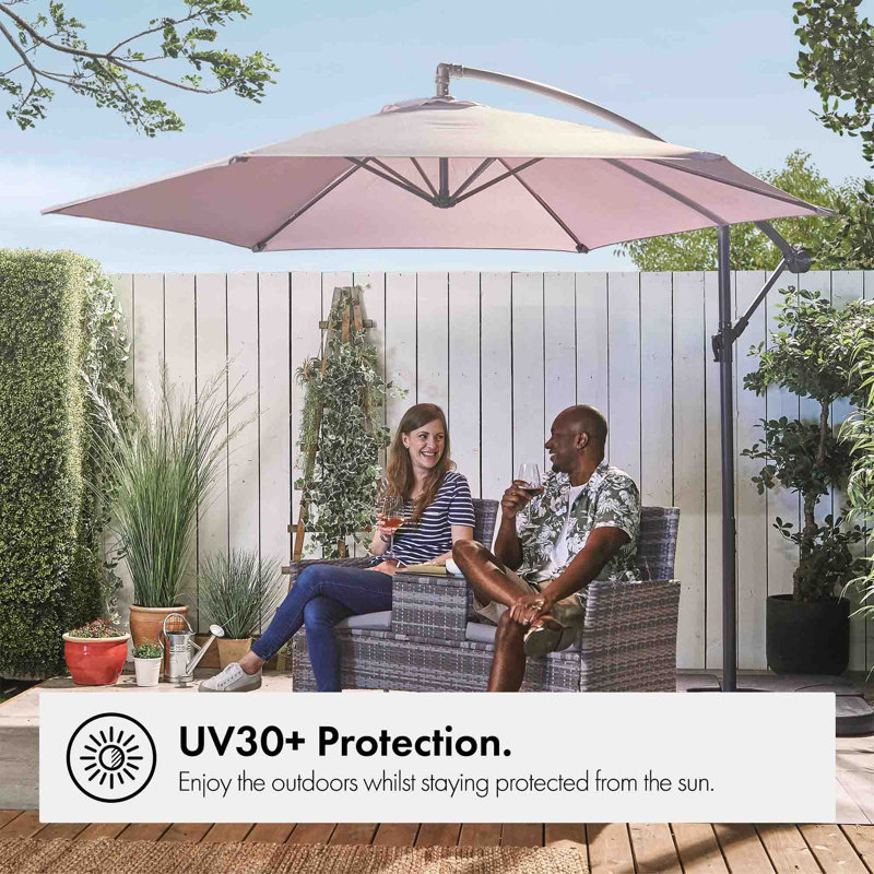 290cm Cantilever Parasol, Grey