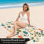 1 serviette de plage pissenlit moderne Mid Century, imprimé botanique abstrait rétro, grande microfibre à séchage rapide pour piscine, voyage, extérieur