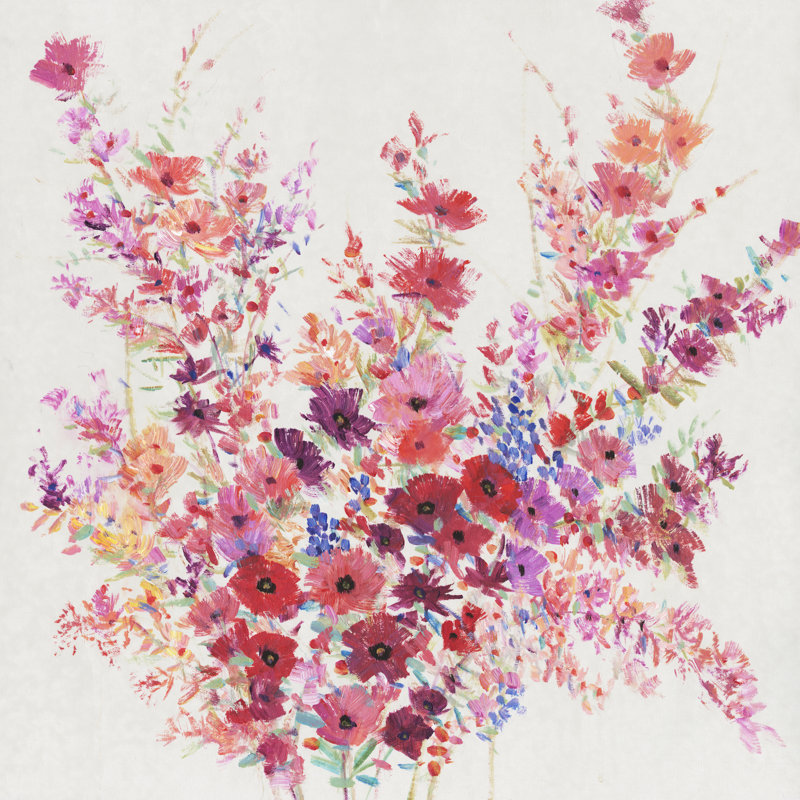 Flowers On A Vine I by Timothy O' Toole - Wrapped Canvas Painting, 30cm H x 30cm W x 3.8cm D
