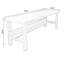 Bureau rectangulaire brun en bois massif-108954330