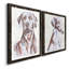 «Sitting Dog I», ensemble de 2 reproductions d'art encadrées-1810434234-1810434226