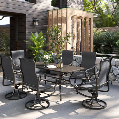Joclynn Swivel Patio Dining Armchair