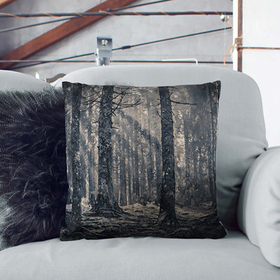 Pine Tree Forest Cushion with Filling