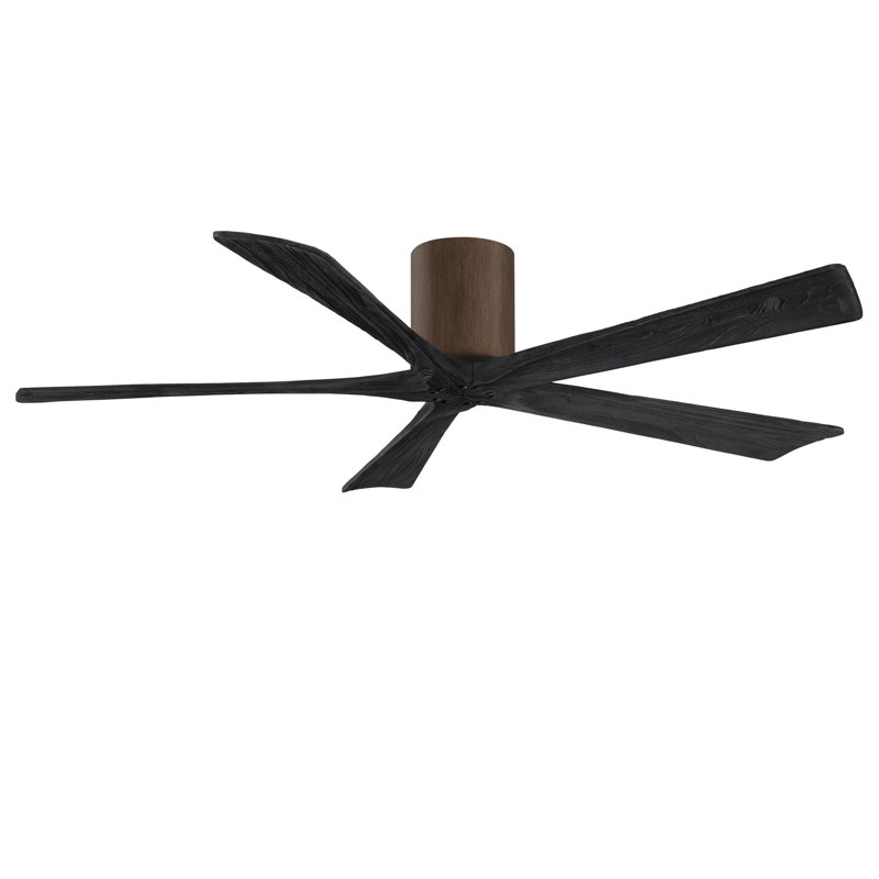Ventilateur à pales encastré 5 pales Irene, Noyer, Noir mat, Finition du boîtier du ventilateur