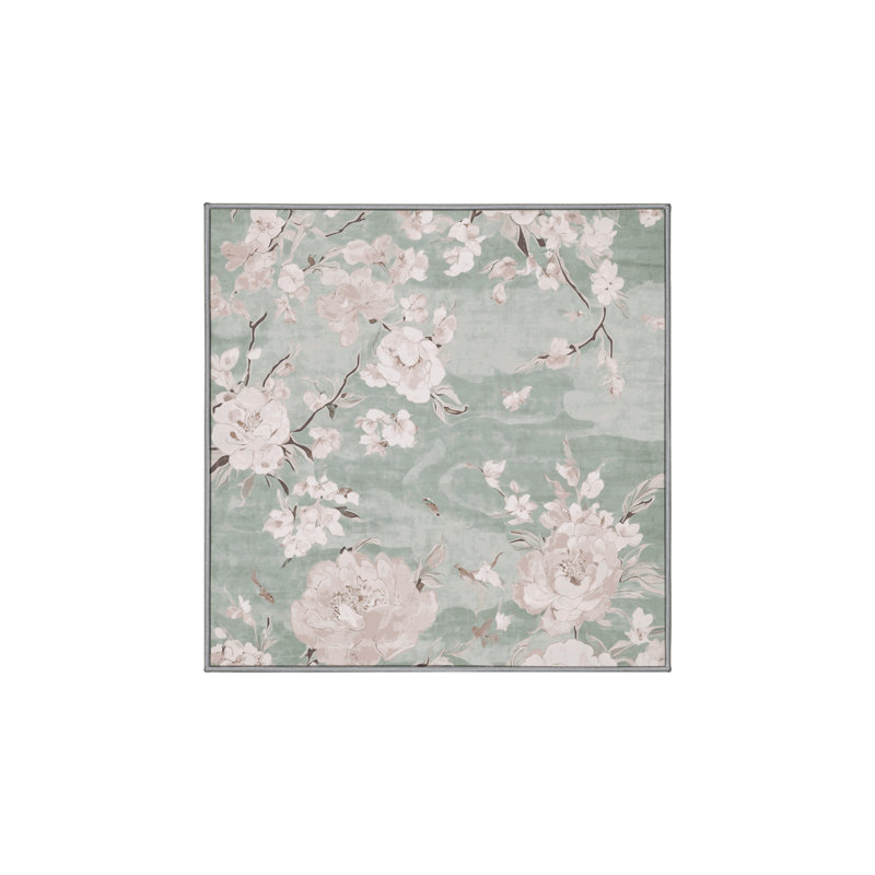 Tapis brun soyeux et moelleux, Carré 4 pi