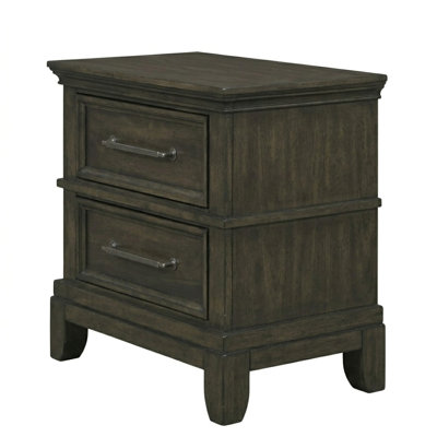 Alphonse Weathered Gray 2 Drawers 26In. W Nightstand