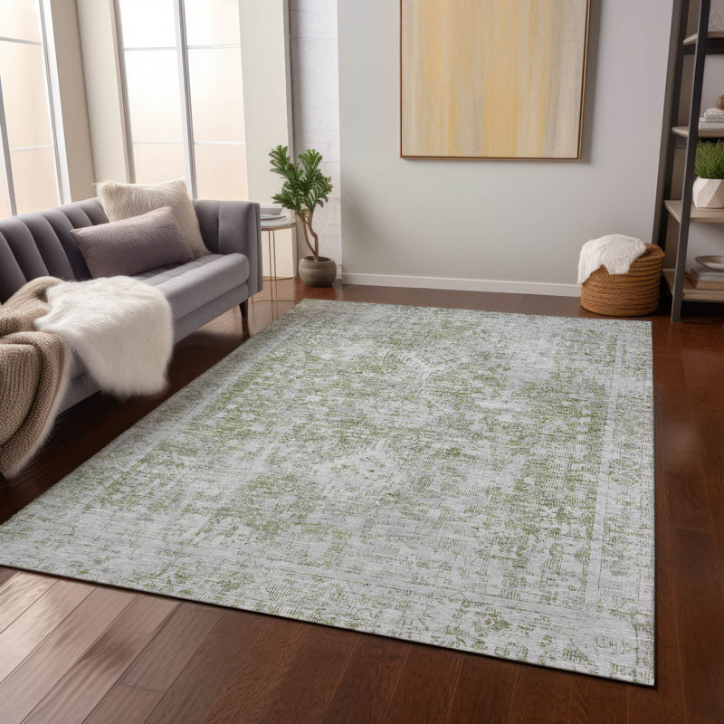 Tapis intérieur / extérieur lavable à la machine Christain ACN1229, Rectangle 8 pi x 10 pi