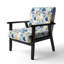 Blue and White Flowers Retreat III - Fauteuil rembourré Cottage