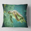 Grande tortue nageant - Coussin imprimé animal-29828310-29854933