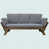 Coussin gris / cadre brun est en rupture de stock