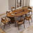 Brown Oval Solid Wood Dining table, kitchen table for dining room-63947006