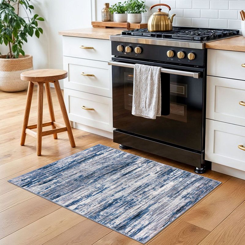 Modern Abstract Washable Rug 2x3 Throw Rug with Rubber Backing Small Area Rug for Entryway Kitchen , Rectangle 2' x 3'