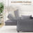 Modern Linen Upholstered Reclining Sleeper Sofa Bed-1375822765