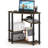 Space Saving Corner Desk, Simple Stylish Corner Desk Cabinets, Columbia Walnut/Black