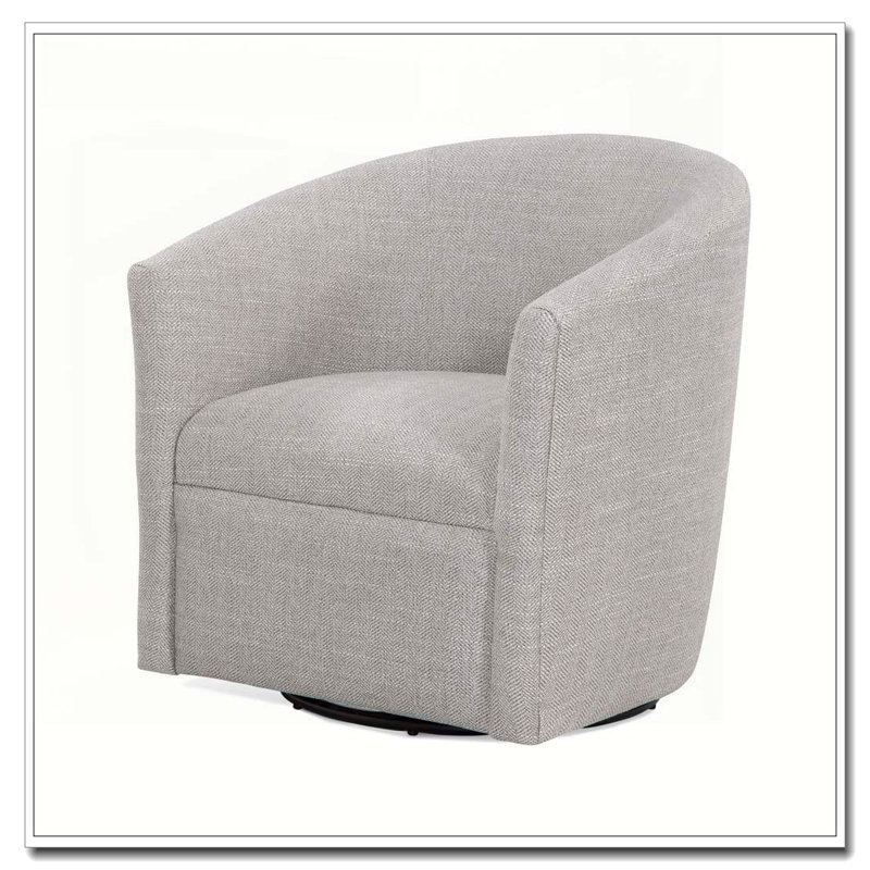 Fauteuil demi-tonneau pivotant Lainey, Beige