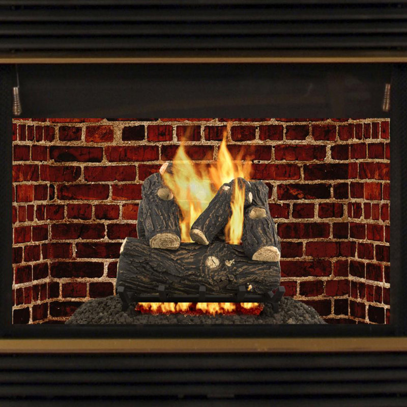 Willow 20 W Natural Gas Fireplace Logs, 18" W