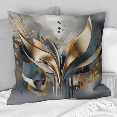 Abstract Shapes And Lines IV - Coussin abstrait en marbre