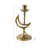 9" H x 5" W Gold Crescent Moon Taper Holder