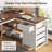  59" L-Shaped Computer Desk for Home Office, Small Space Corner Desk with 4 Drawers-830980519