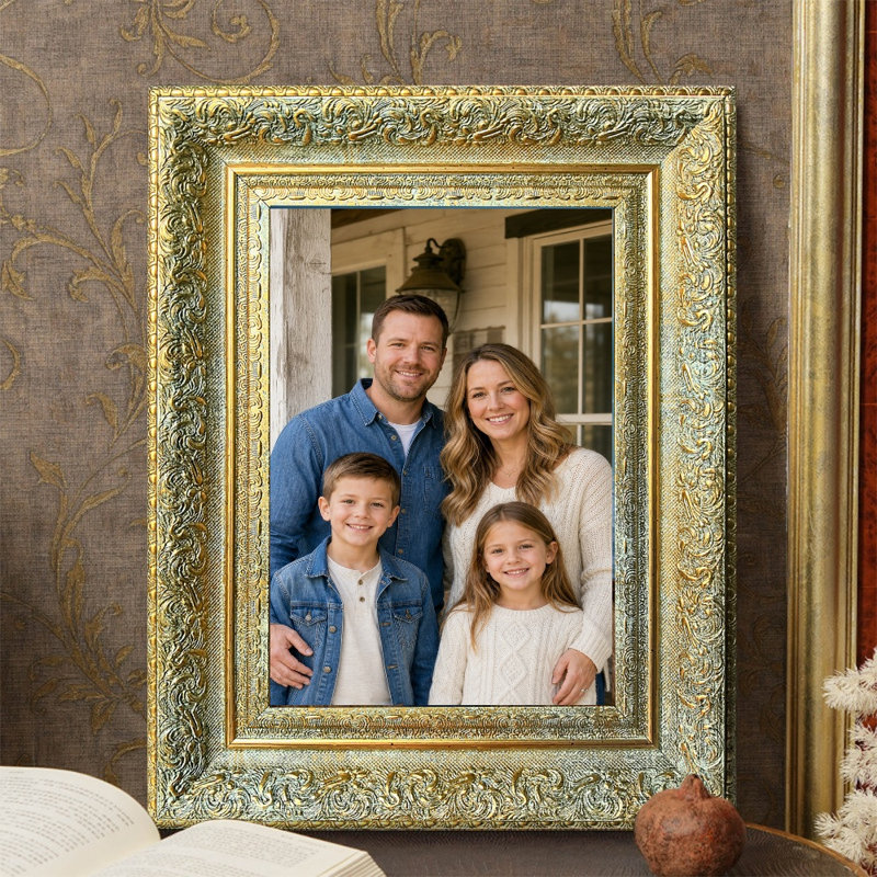 Cadre photo polyvalent or antique 1 pièce 8 po x 10 po avec table ou mur, Or antique, 1, 8'' W x 10'' H