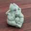 Ganesha And The Mouse Celadon Ceramic Figurine