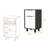 Kaia Z Nightstand , End Table, Side Table One Drawer, One Cabinet,  Four Legs, Superior Top -Smokey Oak / White-1247997303