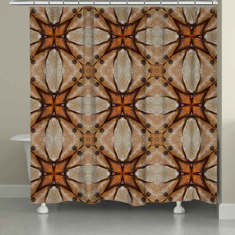 Rideau de douche simple terra terre cuite mgnolia leaves