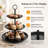 3 Tier Black Stainless Steel Cupcake Stand, Tiered Dessert Serving Tray for Wedding, Birthday, Tea Party, Holiday Dessert Table, Holds Cupcakes, Cookies, Macarons & Fruit