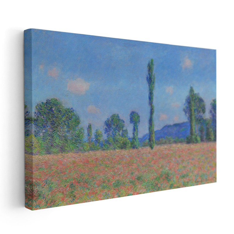 Coquelicot, Giverny, 1890-1891 - reproduction d'art sur toile, H 16 po x l 24 po