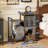 Turntable Stand With Vinyl Record Storage For 300+ Albums, Built-In Power Outlets, Sturdy Wood And Metal Frame, Compact Media Console For Living Room