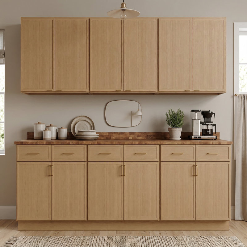 Armoire murale moderne 30 po en chêne blanc avec portes à cadre étroit, charnières à fermeture en douceur de qualité supérieure, pour des aménagements de cuisine personnalisés