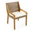 Ensemble repas d'extérieur - Table Stamford en bois d'acacia de qualité supérieure et chaises en osier avec coussin crème pour une expérience culinaire confortable, convient aux grands rassemblements (1 table + 4 chaises)