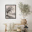 Minimal Willow Tree Framed Wall Art Prints - Black and white tree landscape, for living room or office-125211935-125211931
