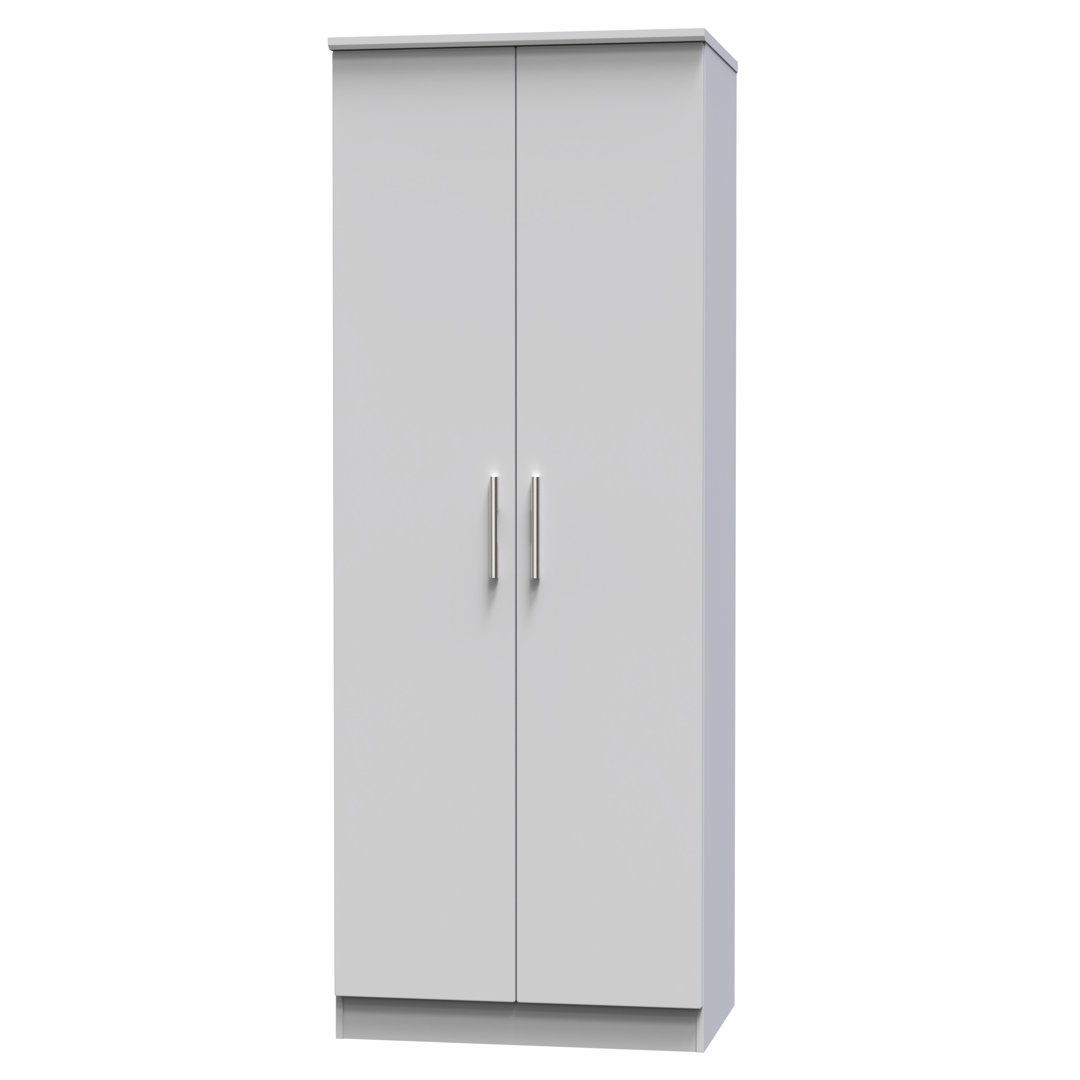 Borgeson Tall Double Hanging Wardrobe in Kashmir Gloss & Kashmir