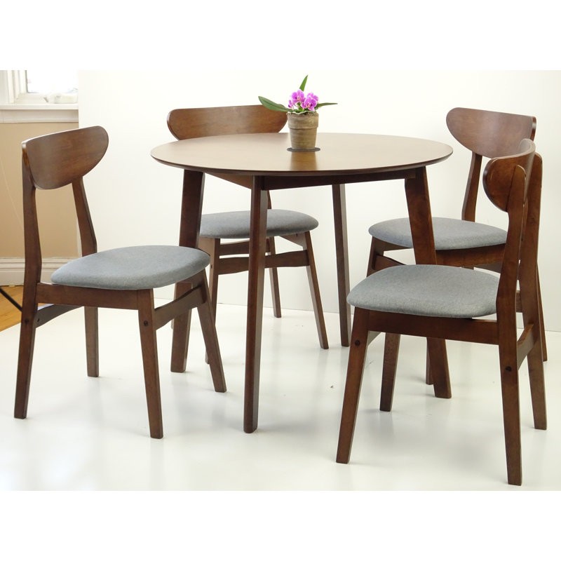 Ensemble repas pour 4 personnes Clinger Clemente, Brun moyen