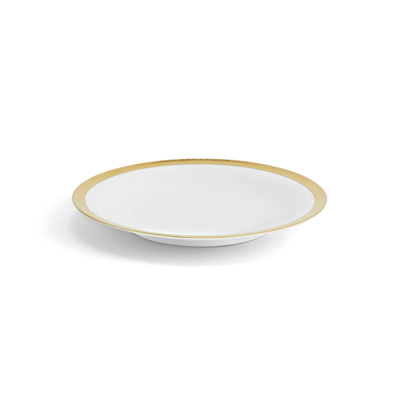 Smith Handmade Porcelain Salad/Dessert Plate, Gold