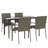 Roarke Wicker Patio Dining Set with Rectangular Table , Cushions Included-1906276412-1906276413-1900536184