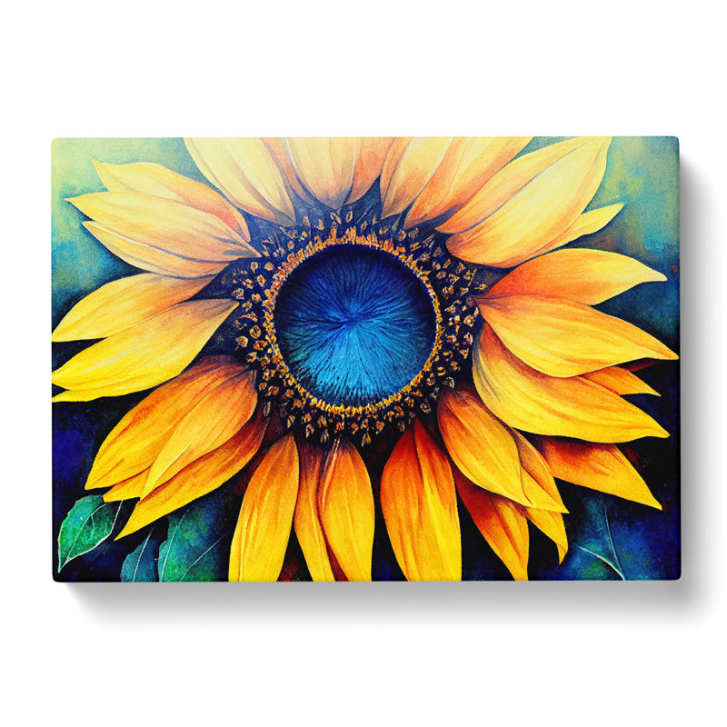 Spectacular Sunflower - Wrapped Canvas, 35cm H x 50cm W x 3cm D