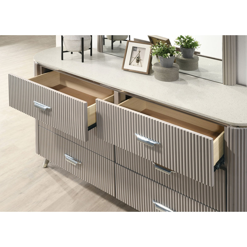 Commode contemporaine Aldridge, gris clair