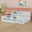 Floor Bed With Side Bookcase,Shelves,Guardrails-896912659