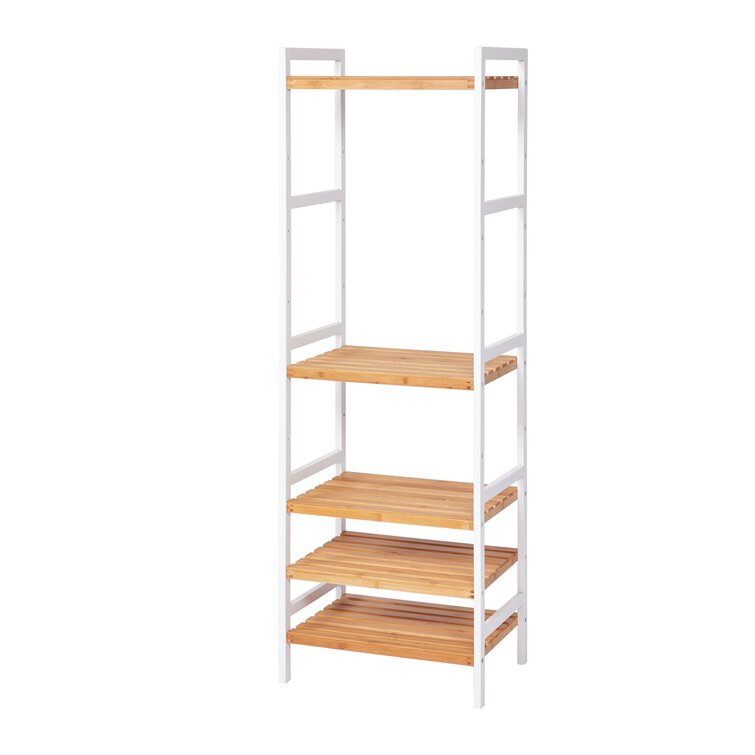 Ambyr 17'' W x 55'' H x 11'' D Free-Standing Bathroom Shelves